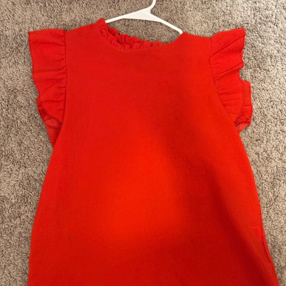 Vibrant Red Kids One Piece